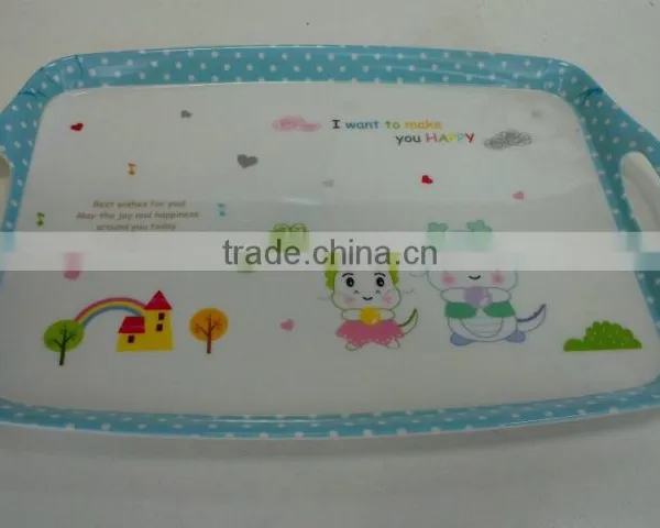 Melamine Tray With Double Handle C3009 photo-2