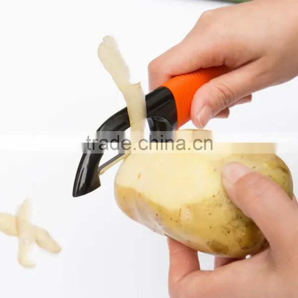 Amazon Selling Custom Color OEM Quality Potato Peeler With Silicone Handle photo-3