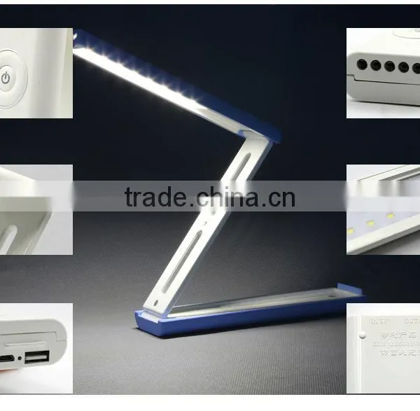 Portable LED Table Lamp Foldable Rechargable Reading Desk Light Touch Control Folding photo-2