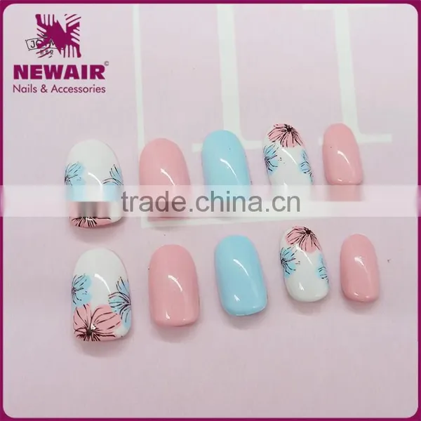2017 DIY Oval Full Cover Artificial Art Design Nails photo-3