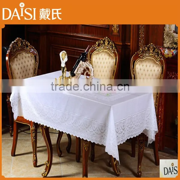 137cm*183cm High Quality Elegant and Beautiful PVC Lace Long Table Cloth photo-3