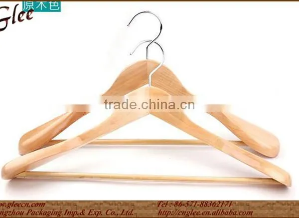 wooden hanger with flat hook
