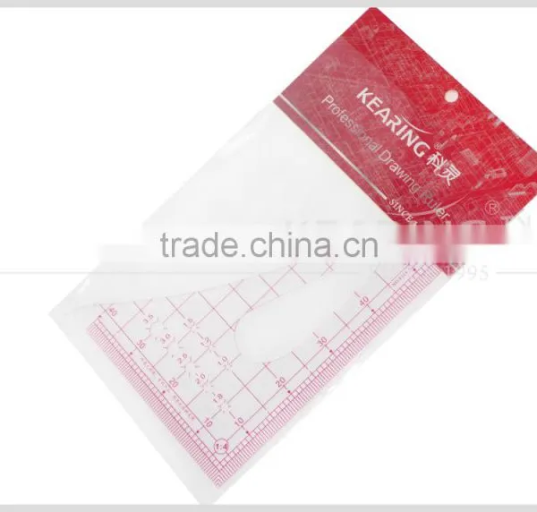 Kearing Brand1.2mmn Thick Sandwich Line Printing 1/4 Plastic Scale Ruler for Fashion Design Garment Measurement #8514 photo-2