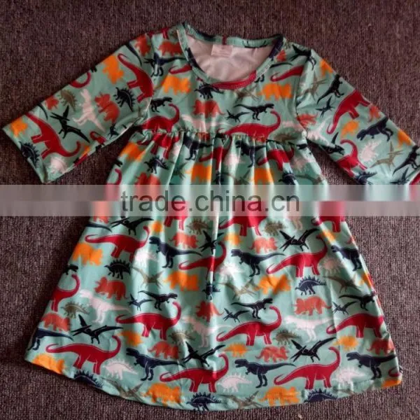 2017 Hot Sale Cartoon Printed Fashion Children Girl Dress photo-3