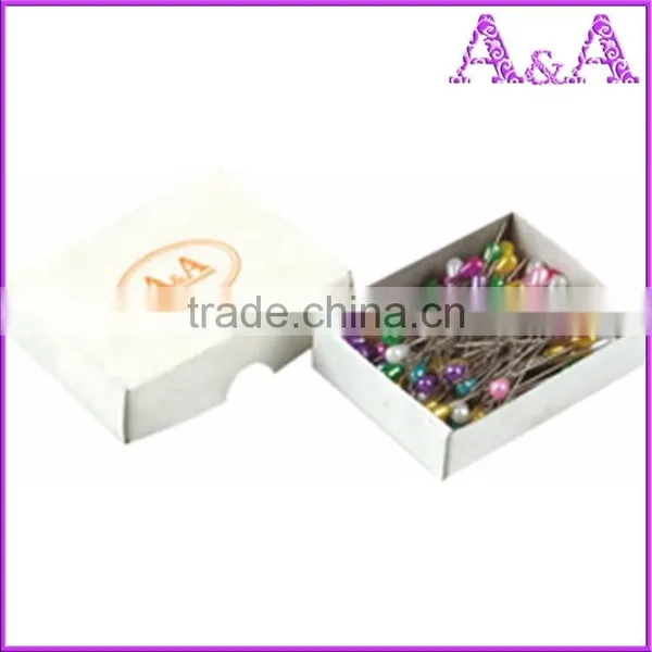 Pearl Black Colored Head Round Ball Straight Pins photo-4