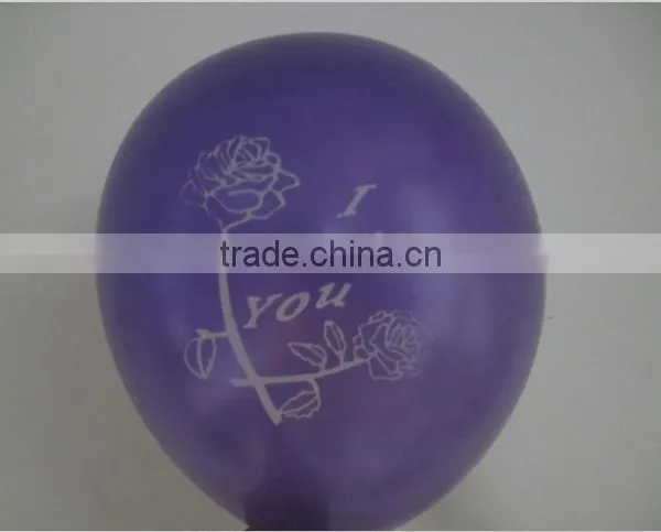 Beautiful Valentine's Day Love You Printed Latex Helium Balloon photo-2