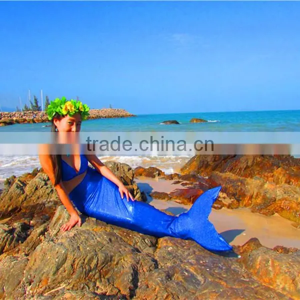 Shimmer Fabric Mermaid Tail Unique Christmas Party Costume photo-6
