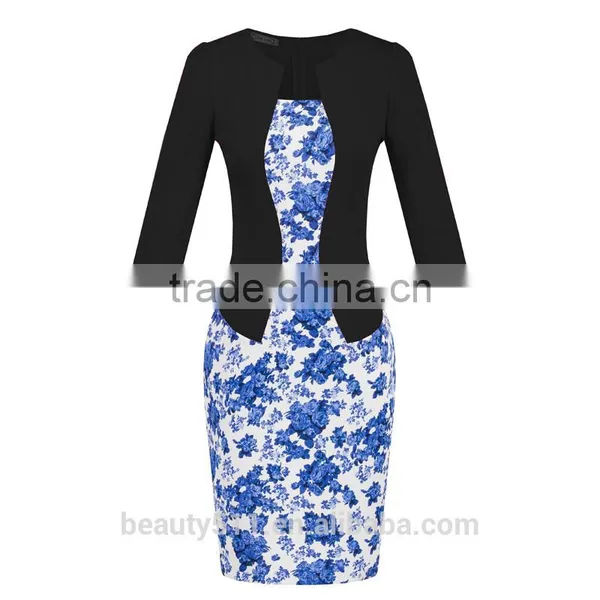 Premium Shift Dress With Contrast Embroidery Women Casual Dress SD30 photo-5