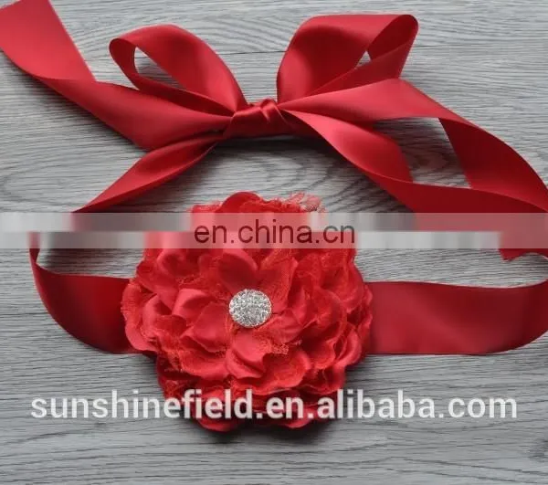 Laced Peony Flower Sash Belt For Kids photo-5
