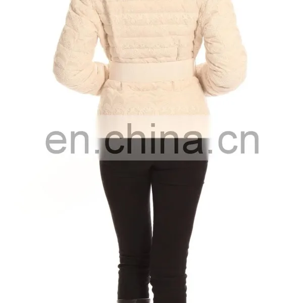 Slim Custom Size Two Waist Pockets Down Jacket Women Winters photo-5