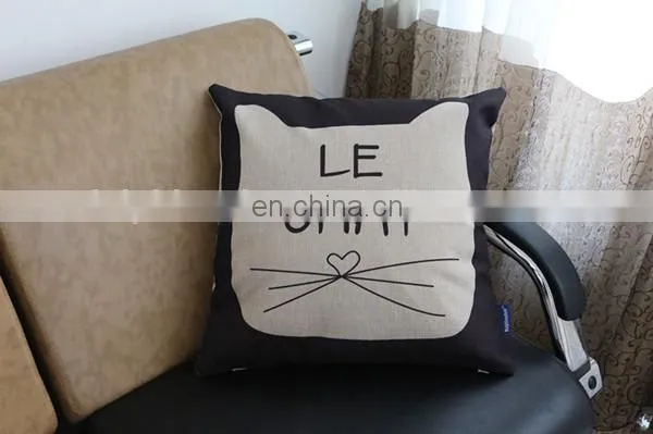 Top Selling Low MOQ Cheap Decorative Home Throw Pillow Cover Fashion Linen Sofa Seat Printed Cushion Cover photo-5