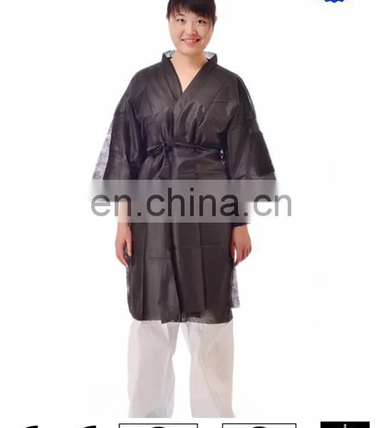 Nonwoven Disposable Bath Robe Kimono Robe for Spa photo-2