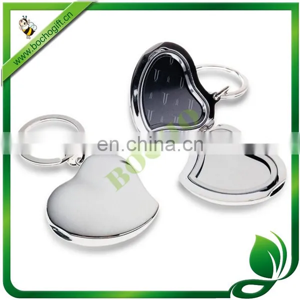 Good Quality Heart Shaped Keyrings Photo Frame, Metal Heart Keychain for 2 Photos Inserted, Heart Key Holder Photo Frame photo-2