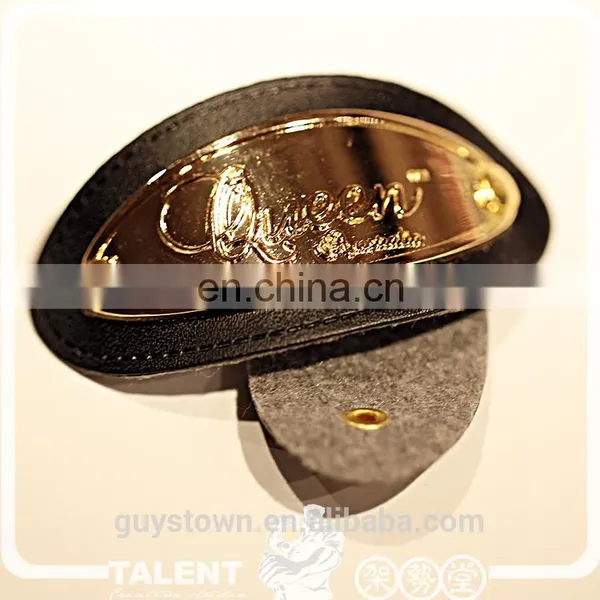 Custom Metal Casting Logo Tag Nail PU Leather Badge Patch for Shoe photo-4