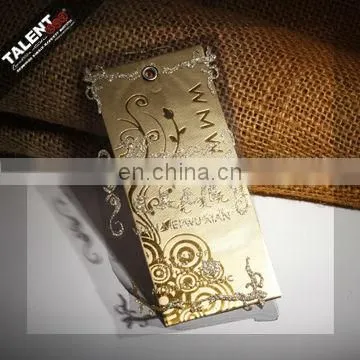 Custom Hot Stamping Golden Brand Logo Hangtag for Ladies Garment photo-4