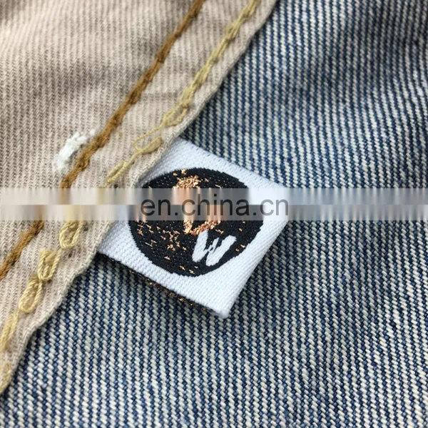 Garment Labels Clothing Label Gold Metallic Woven Label photo-4