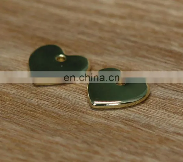 Custom Logo Gold Heart Metal Clothing Labels Garment Accessories