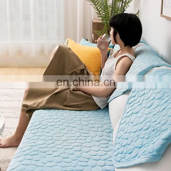 Wholesale 100% Polyester Couch Slip Cover Cobblestone Pattern Cool Feeling Sofa Couch Protection Sofa Cover photo-5