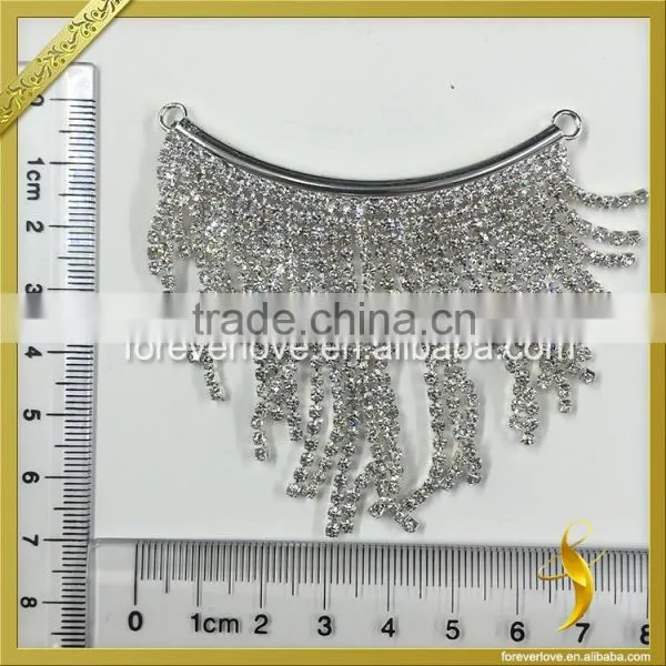 Fashion Iron on Neckline Rhinestone Diamond Welding Clear Crystal Women Collar for Garment FB-078 photo-3