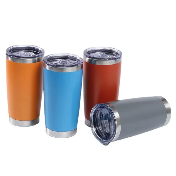 20oz Orange Reusable Travel Insulated Mugs With Lid Coffee Cup Thermal Mug Coffee Tumbler photo-2