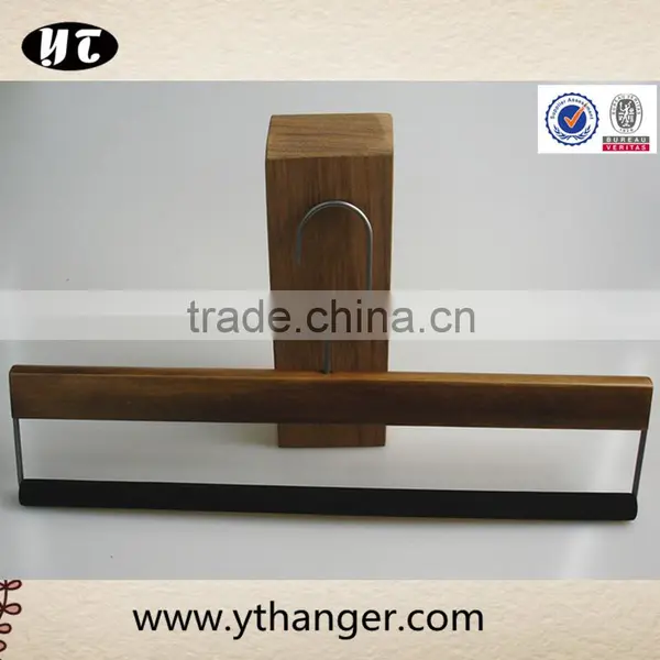 Wooden Clothes Hanger Luxury and Pants Hanger With Velvet Bar photo-3