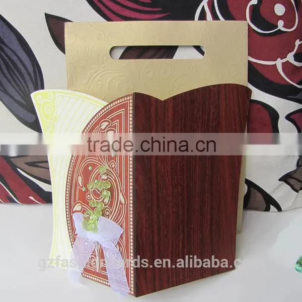 Latest Hot Sale Unique Wooden Engagement Invitation Card For Wedding photo-5