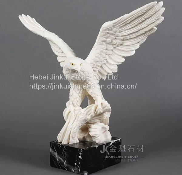 Customizable White Animal Sculpture Marble Decoration