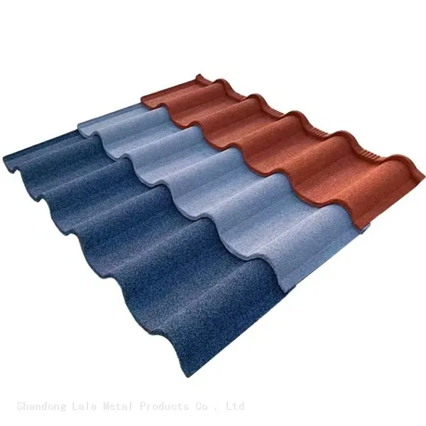 China Factory Outlet 1300MM*420MM Thickness Galvalume Color Stone Coated Metal Roof Sheets photo-4