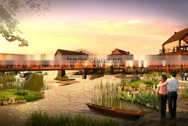 Landscape design render architectural visualation