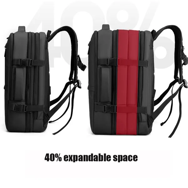 Travel Backpack Carry On Travel Rucksack Expandable Travel Backpack Luggage Carry-on Bag photo-5