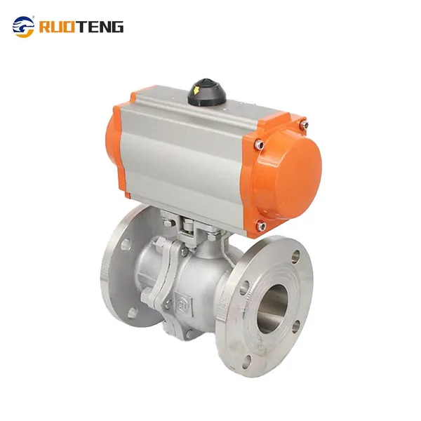 [Ruoteng] DIN/API/JIS 2PC Flange& Threaded Ball Valves Stainless Steel Ball Valve Floating& Trunnion Ball Valve Pneumatic/ Electric CF8 Ball Valve photo-4