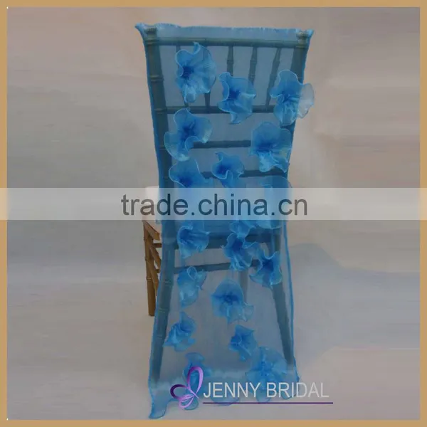 C002A JennyBridal Custom Chair Cover With Crochet Flower photo-4