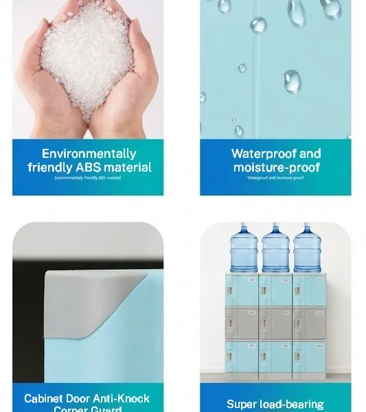 Outdoor Weatherproof ABS Lockers | Waterproof Public Facility Storage Custom Color Options photo-4