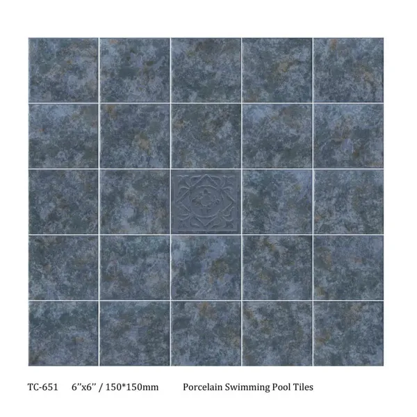 Luxury 6x6 / 150x150mm Porcelain Swimming Pool Tiles | Italian Quality photo-3
