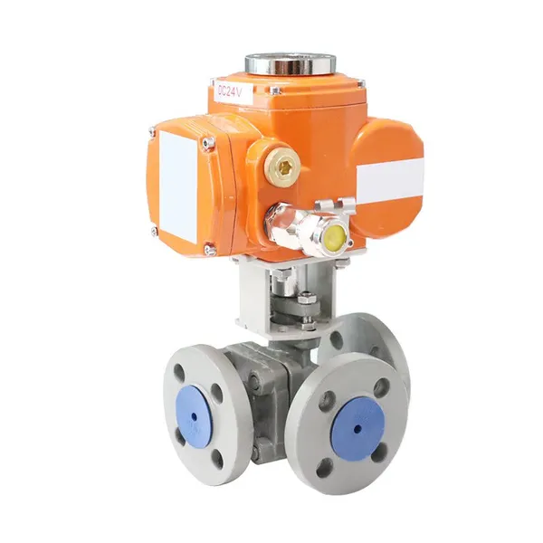 Manufacturer Direct Sales Electric Ball Valve Flange Three-way Ball Valve photo-4