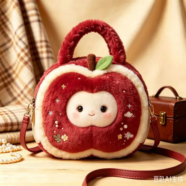 ‌Cartoon Plush Bag, Shoulder Crossbody Bag, Handbag, Cute Little Animal Santa Claus Bag, Customizable