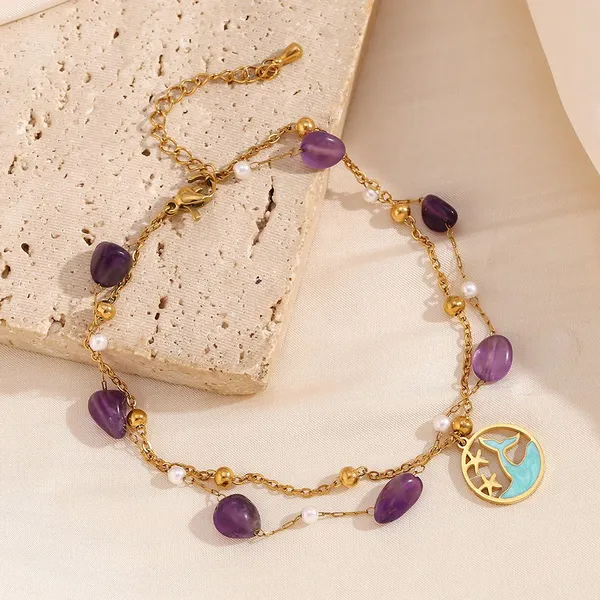 Stainless Steel Waterproof Anklet, Hypoallergenic Foot Chain for Women