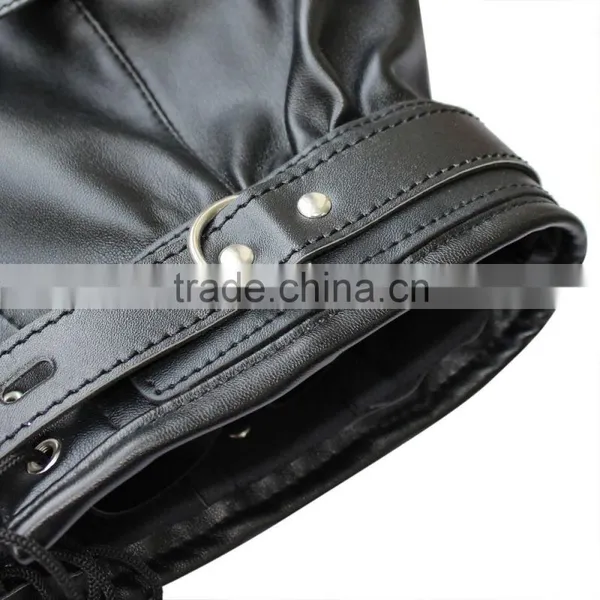 Heavy Duty Padded Locking Leather Hood photo-6