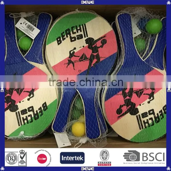 Made in China OEM Logo Colorful MDF Beach Racket photo-3