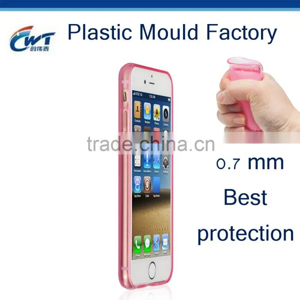 Flexible Plastic Custom Light Clear Soft Tpu Phone Case for Iphone6
