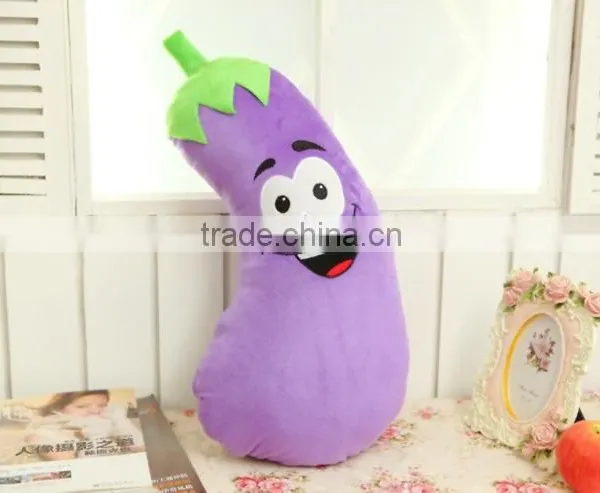 Vegetables Purple Eggplant Pillow Cute Plush Pillow Fashion Baby Toys photo-3