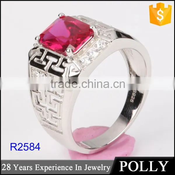 Custom 925 Sterling Silver Jewelry Men Amethyst Rings photo-3