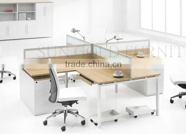 Wooden Office Cubicle Workstation Tables for 4 Person (SZ-WSB377) photo-6