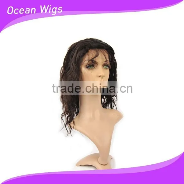 Human Hair Lace Wig, Body Wave, 14", Natural Color photo-3