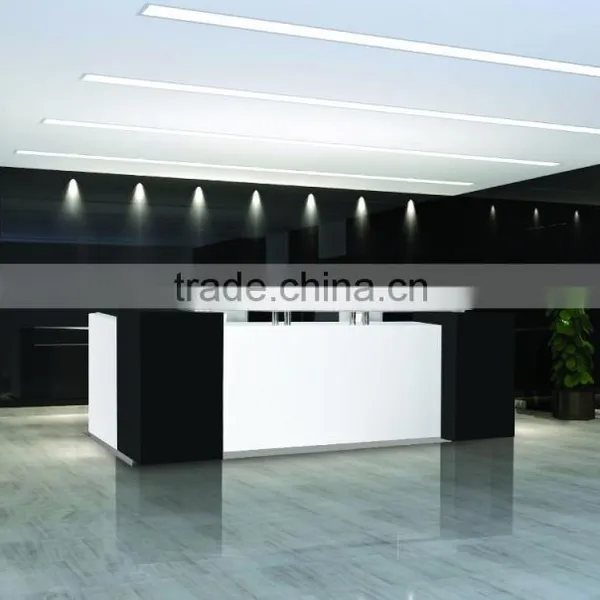 Modern Beauty White Reception Counter Hotel Furniture photo-5