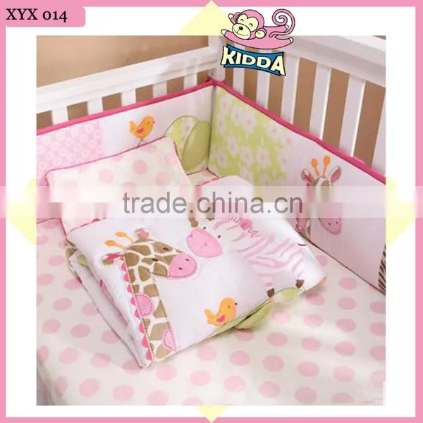 100%Cotton Crib Bedding Set The Giraffe's Friend Baby Bedding Set photo-3