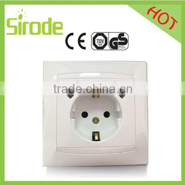 High Quality 2 Gang Double European Power Wall Plate Socket Outlets With Mobile Phone Charger 2 USB Ports photo-2