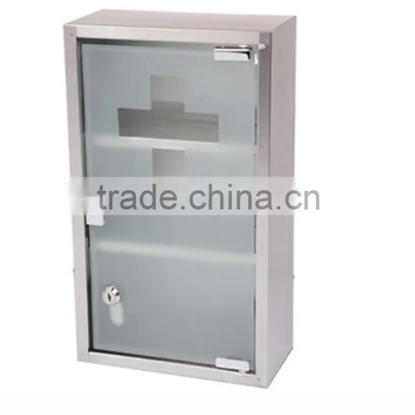 Polished 3 Shelf Metal Medicine Box Triangle Metal Medicine Chest First Aid Kit Steel Medical Box photo-2