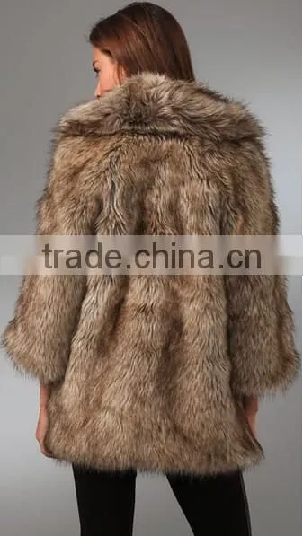 2016 New Design Hot Sale Elegant Women'S Faux Fur Coat Quality Choice photo-2
