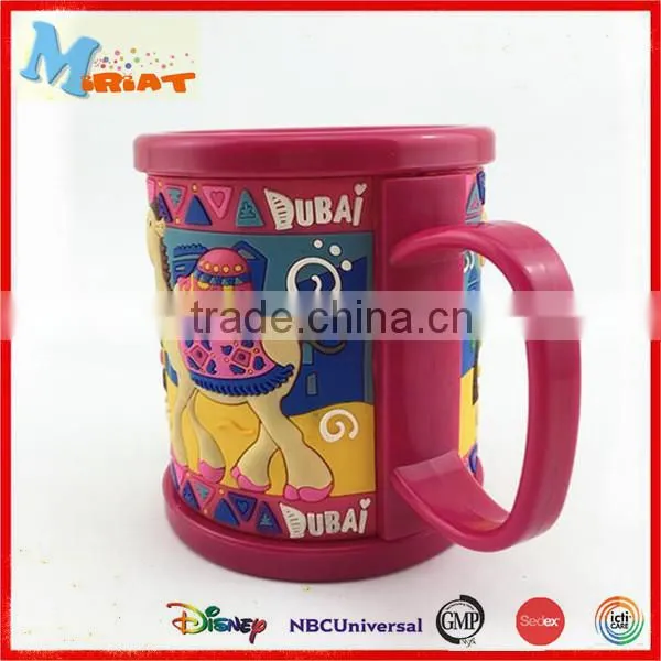 Plastic pp type insulated double walled coffee mugs